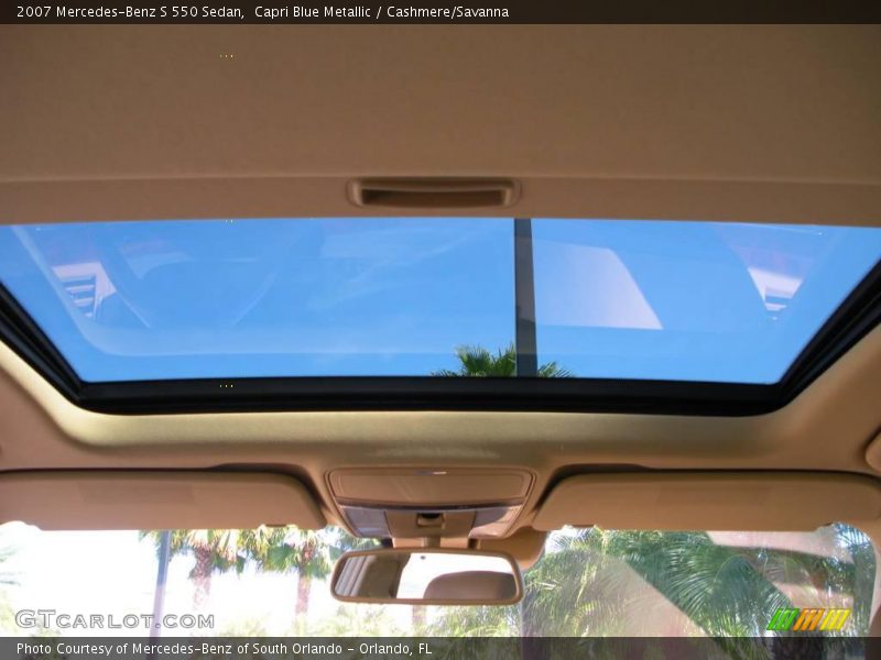 Capri Blue Metallic / Cashmere/Savanna 2007 Mercedes-Benz S 550 Sedan