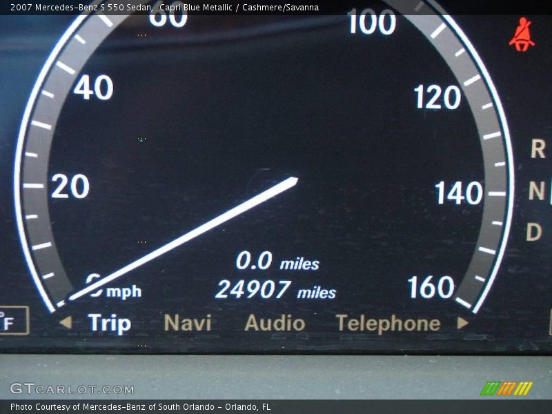 Capri Blue Metallic / Cashmere/Savanna 2007 Mercedes-Benz S 550 Sedan