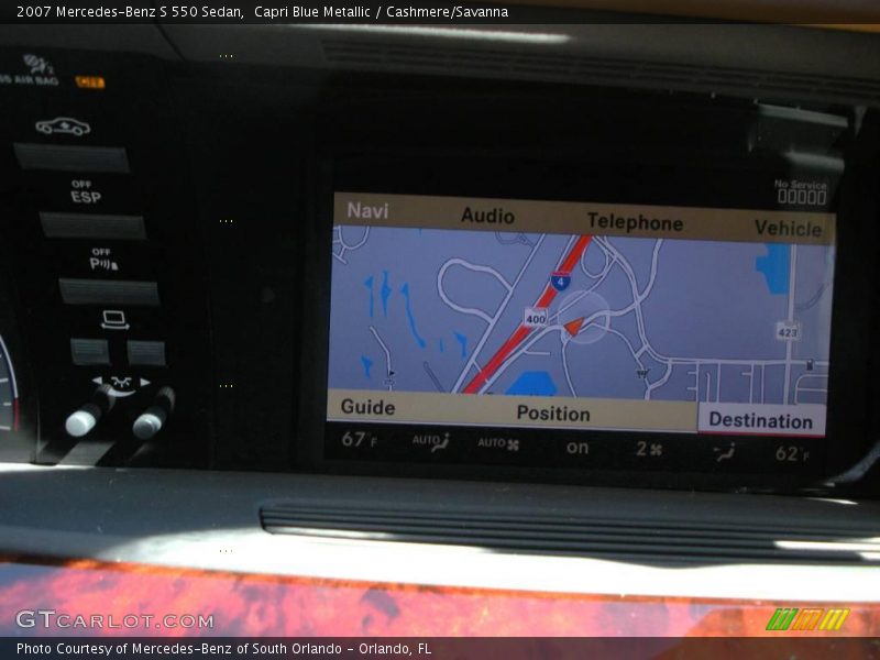Capri Blue Metallic / Cashmere/Savanna 2007 Mercedes-Benz S 550 Sedan
