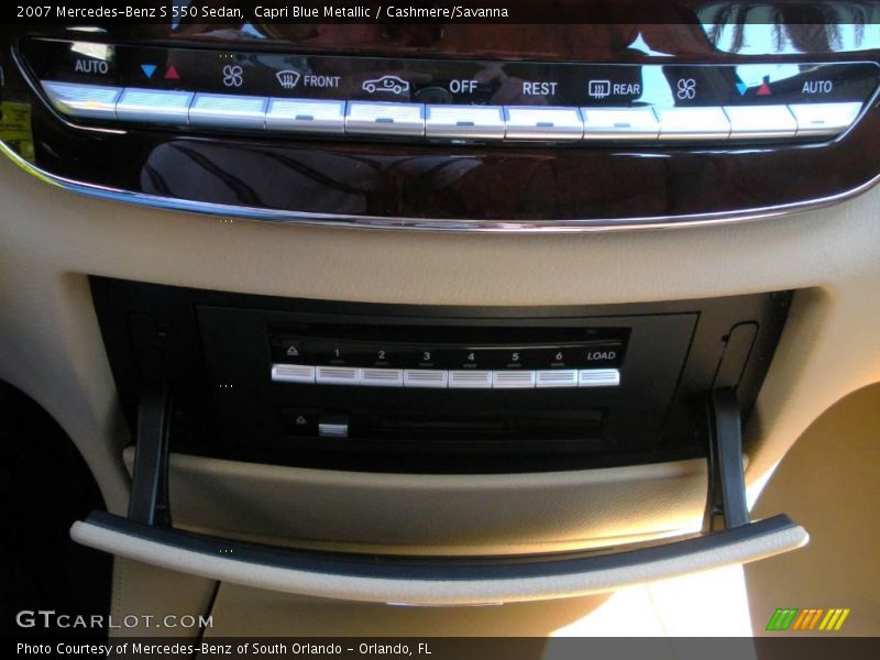 Capri Blue Metallic / Cashmere/Savanna 2007 Mercedes-Benz S 550 Sedan