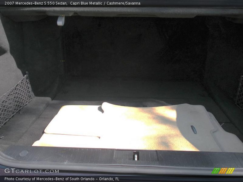 Capri Blue Metallic / Cashmere/Savanna 2007 Mercedes-Benz S 550 Sedan