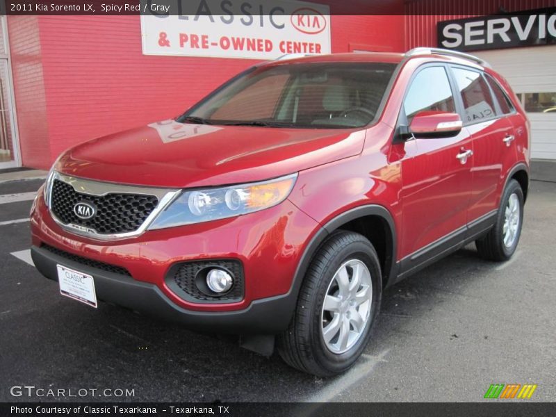 Spicy Red / Gray 2011 Kia Sorento LX