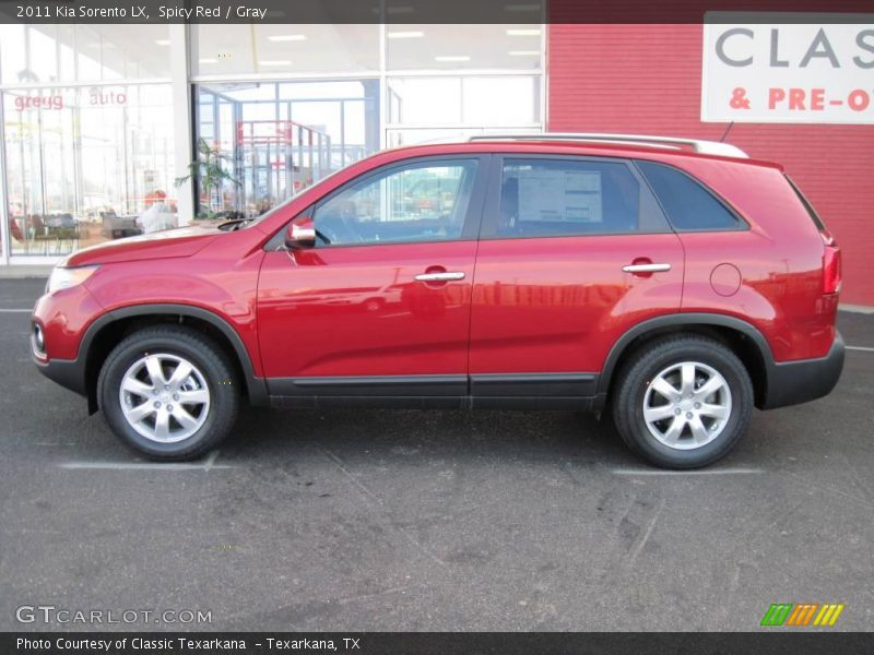 Spicy Red / Gray 2011 Kia Sorento LX