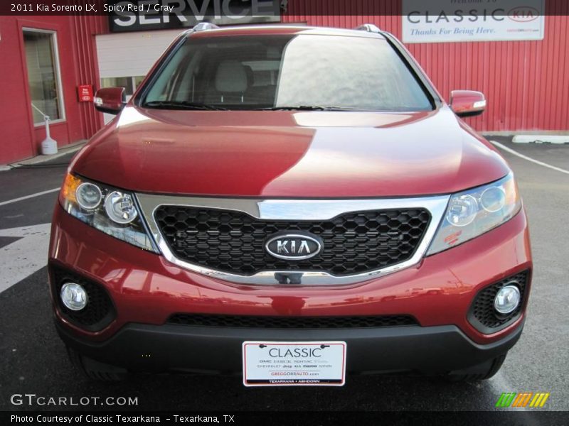 Spicy Red / Gray 2011 Kia Sorento LX