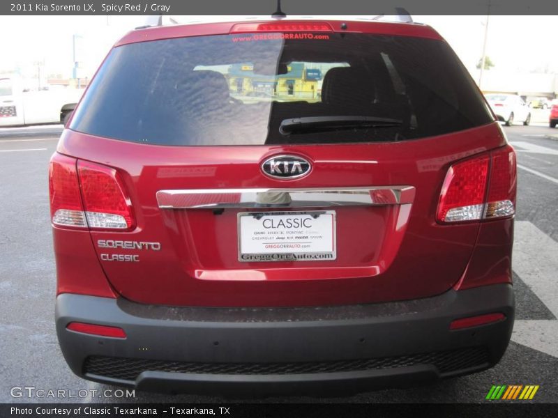 Spicy Red / Gray 2011 Kia Sorento LX