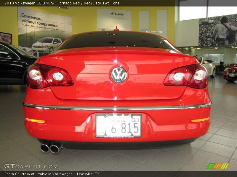 Tornado Red / Red/Black Two Tone 2010 Volkswagen CC Luxury