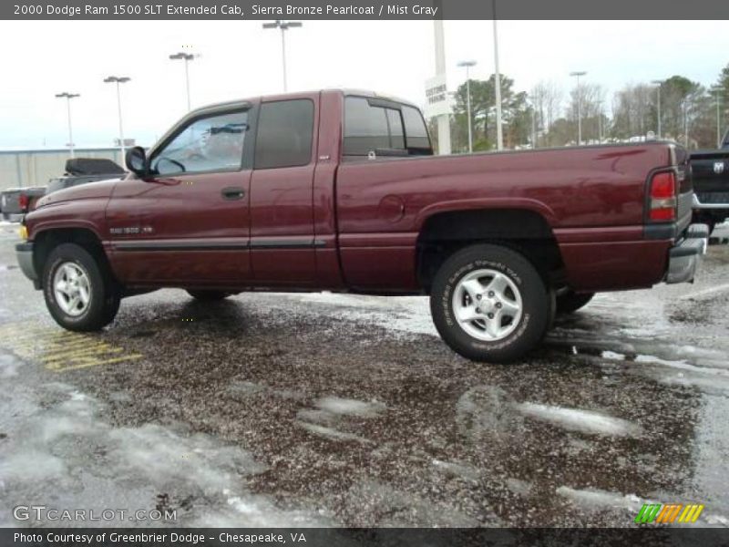 Sierra Bronze Pearlcoat / Mist Gray 2000 Dodge Ram 1500 SLT Extended Cab