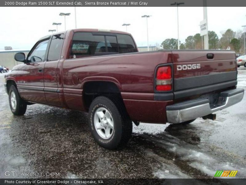 Sierra Bronze Pearlcoat / Mist Gray 2000 Dodge Ram 1500 SLT Extended Cab