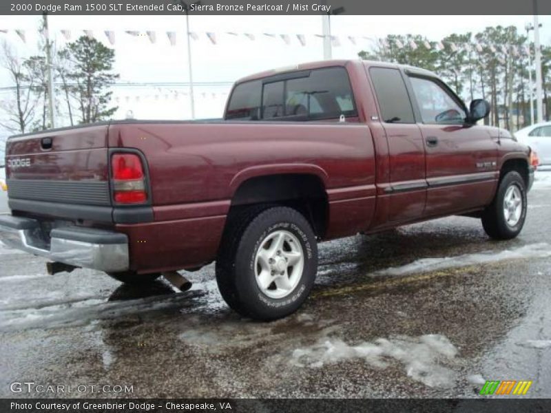 Sierra Bronze Pearlcoat / Mist Gray 2000 Dodge Ram 1500 SLT Extended Cab