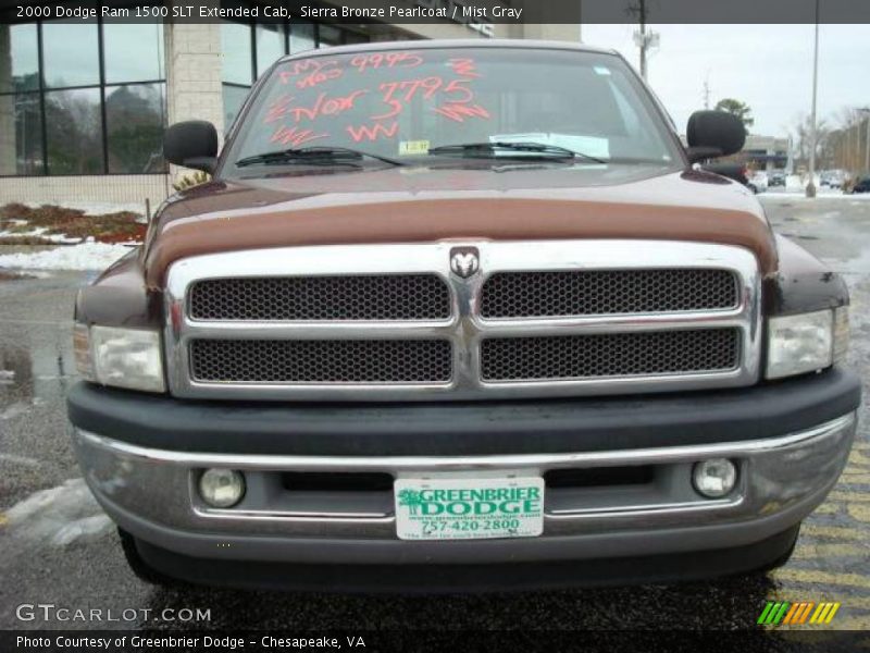 Sierra Bronze Pearlcoat / Mist Gray 2000 Dodge Ram 1500 SLT Extended Cab