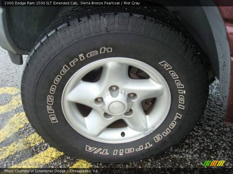 Sierra Bronze Pearlcoat / Mist Gray 2000 Dodge Ram 1500 SLT Extended Cab