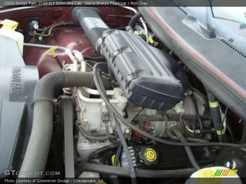 Sierra Bronze Pearlcoat / Mist Gray 2000 Dodge Ram 1500 SLT Extended Cab