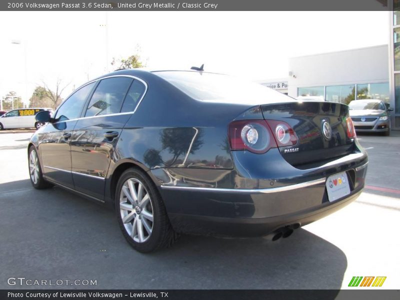 United Grey Metallic / Classic Grey 2006 Volkswagen Passat 3.6 Sedan