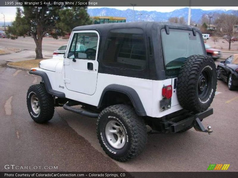 Bright White / Spice Beige 1995 Jeep Wrangler S 4x4