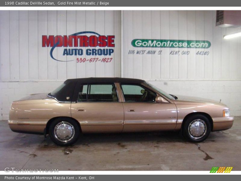 Gold Fire Mist Metallic / Beige 1998 Cadillac DeVille Sedan