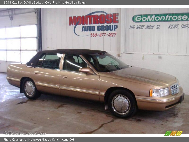 Gold Fire Mist Metallic / Beige 1998 Cadillac DeVille Sedan