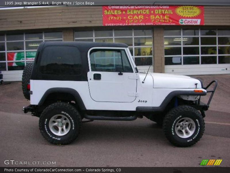 Bright White / Spice Beige 1995 Jeep Wrangler S 4x4