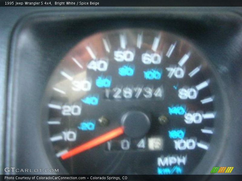 Bright White / Spice Beige 1995 Jeep Wrangler S 4x4