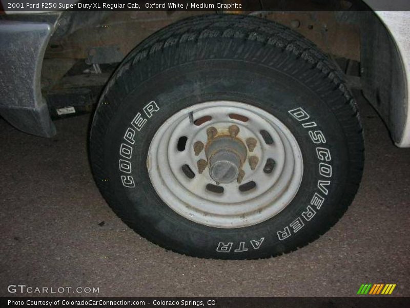 Oxford White / Medium Graphite 2001 Ford F250 Super Duty XL Regular Cab