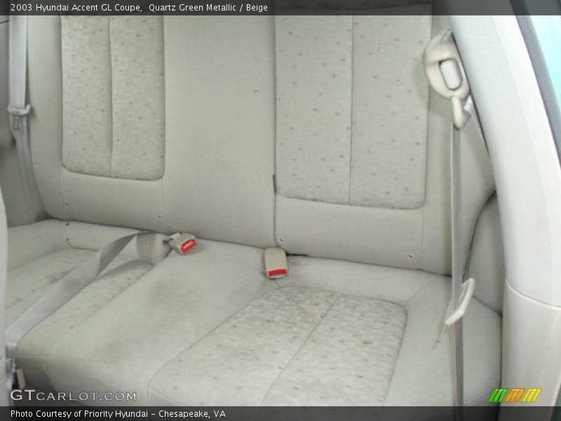 Quartz Green Metallic / Beige 2003 Hyundai Accent GL Coupe