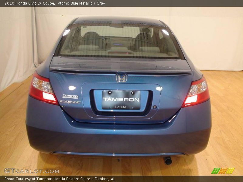 Atomic Blue Metallic / Gray 2010 Honda Civic LX Coupe