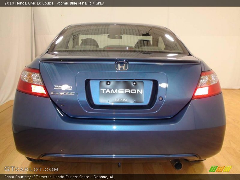 Atomic Blue Metallic / Gray 2010 Honda Civic LX Coupe