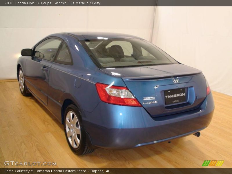 Atomic Blue Metallic / Gray 2010 Honda Civic LX Coupe