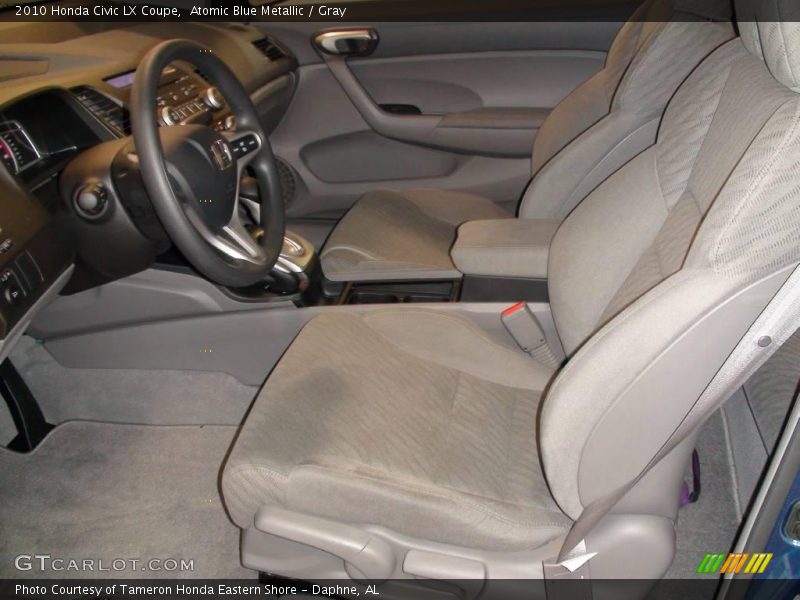 Atomic Blue Metallic / Gray 2010 Honda Civic LX Coupe