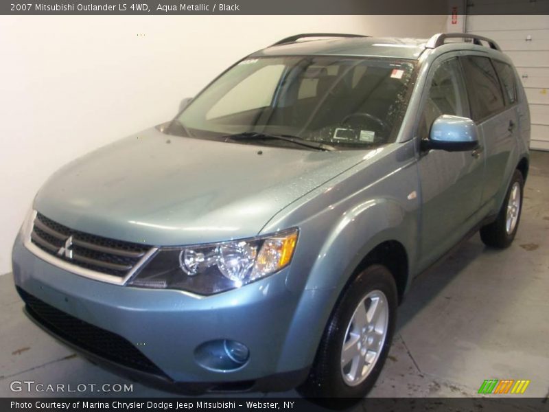Aqua Metallic / Black 2007 Mitsubishi Outlander LS 4WD