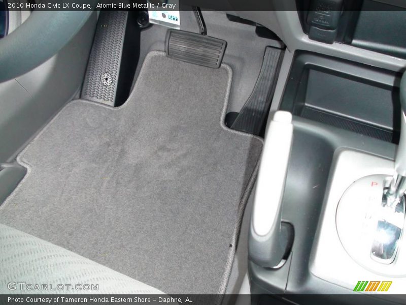 Atomic Blue Metallic / Gray 2010 Honda Civic LX Coupe