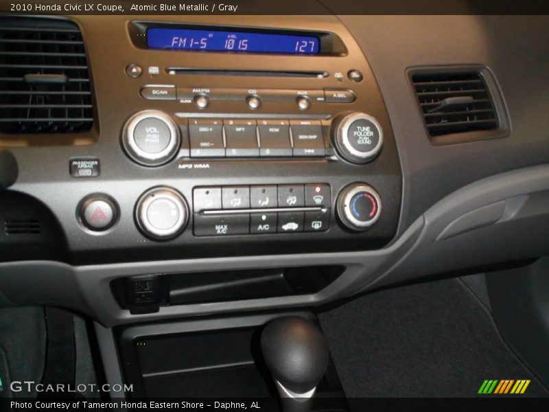 Atomic Blue Metallic / Gray 2010 Honda Civic LX Coupe