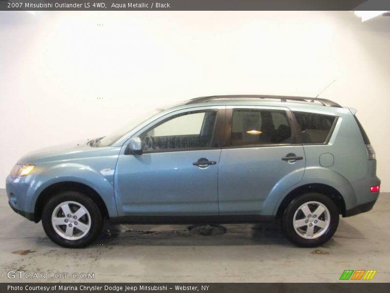 Aqua Metallic / Black 2007 Mitsubishi Outlander LS 4WD