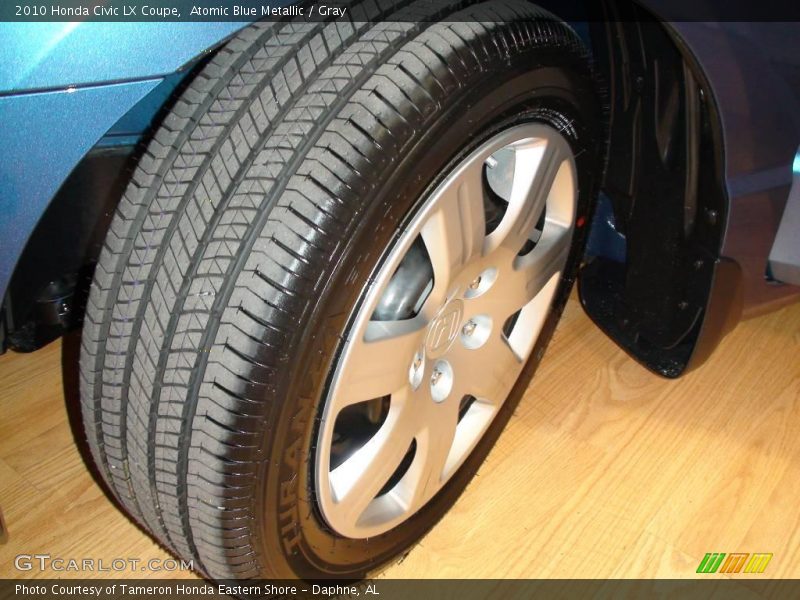 Atomic Blue Metallic / Gray 2010 Honda Civic LX Coupe