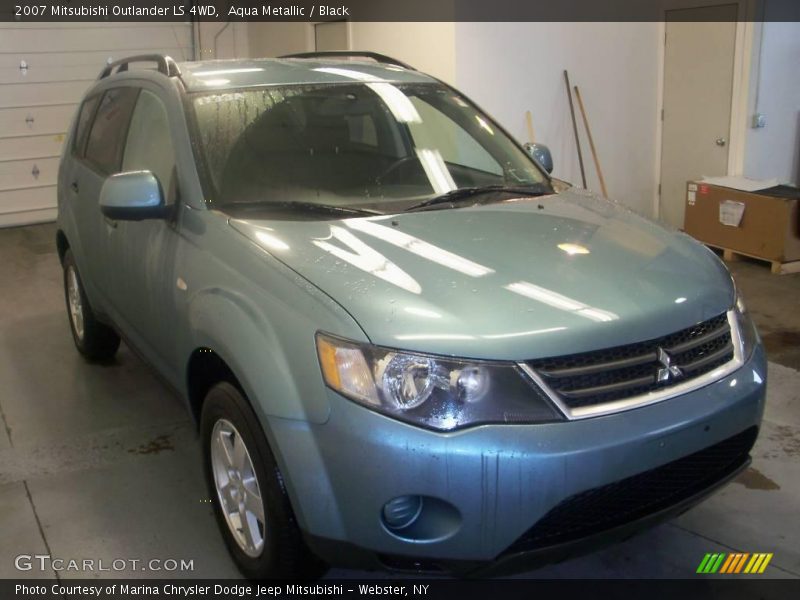 Aqua Metallic / Black 2007 Mitsubishi Outlander LS 4WD