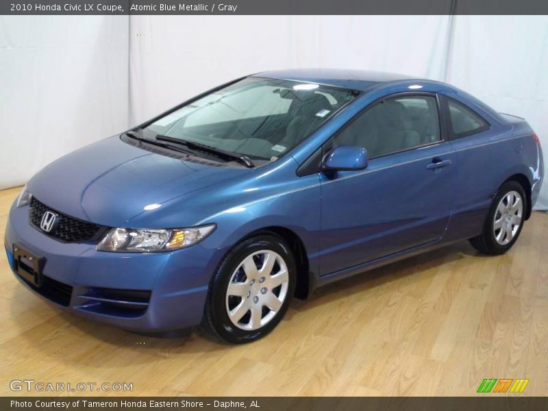 Atomic Blue Metallic / Gray 2010 Honda Civic LX Coupe
