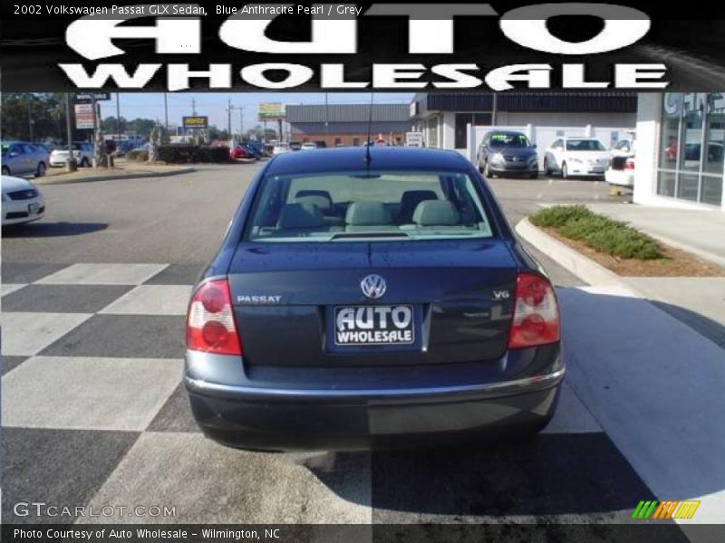 Blue Anthracite Pearl / Grey 2002 Volkswagen Passat GLX Sedan