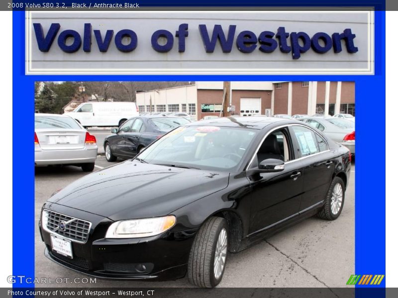 Black / Anthracite Black 2008 Volvo S80 3.2