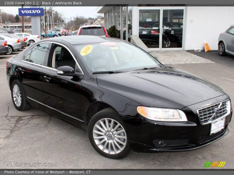 Black / Anthracite Black 2008 Volvo S80 3.2
