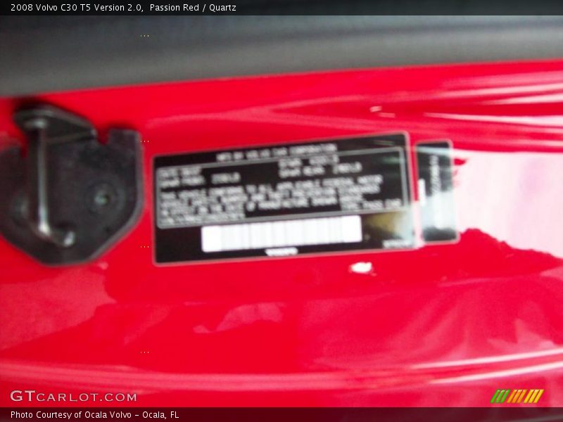 Passion Red / Quartz 2008 Volvo C30 T5 Version 2.0
