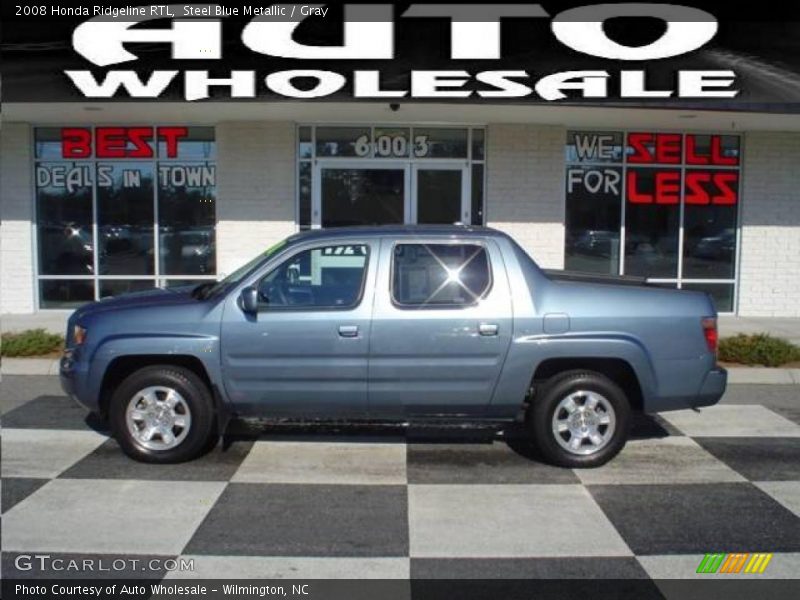 Steel Blue Metallic / Gray 2008 Honda Ridgeline RTL