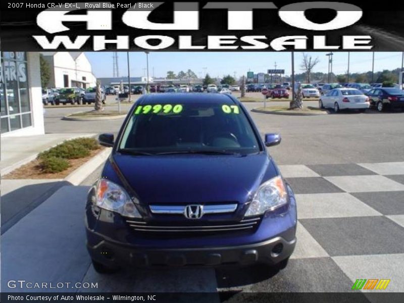Royal Blue Pearl / Black 2007 Honda CR-V EX-L
