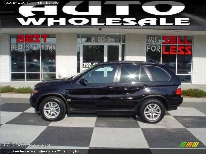 Jet Black / Grey 2005 BMW X5 3.0i