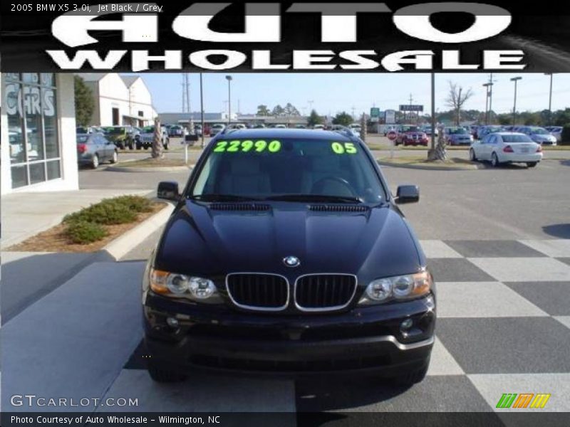 Jet Black / Grey 2005 BMW X5 3.0i