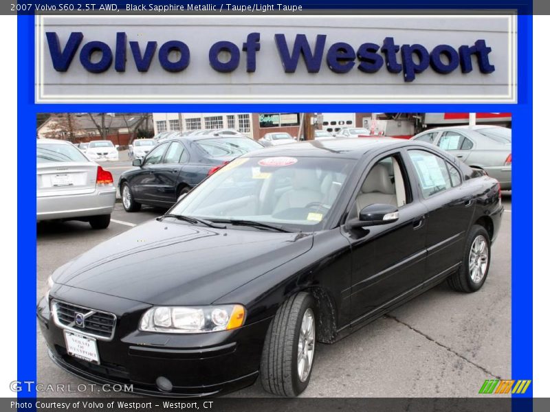 Black Sapphire Metallic / Taupe/Light Taupe 2007 Volvo S60 2.5T AWD
