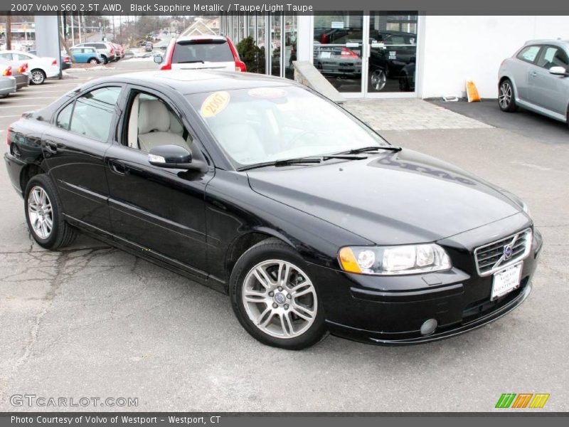 Black Sapphire Metallic / Taupe/Light Taupe 2007 Volvo S60 2.5T AWD