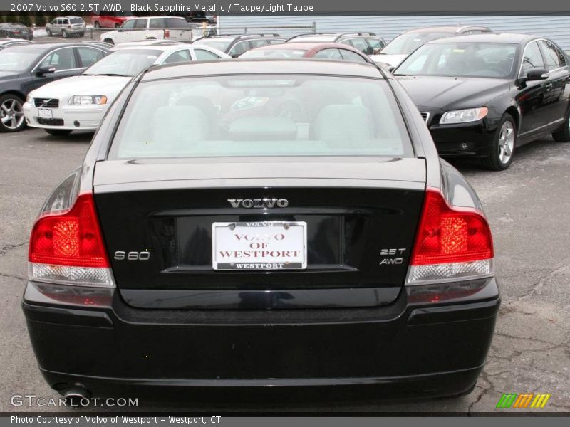 Black Sapphire Metallic / Taupe/Light Taupe 2007 Volvo S60 2.5T AWD