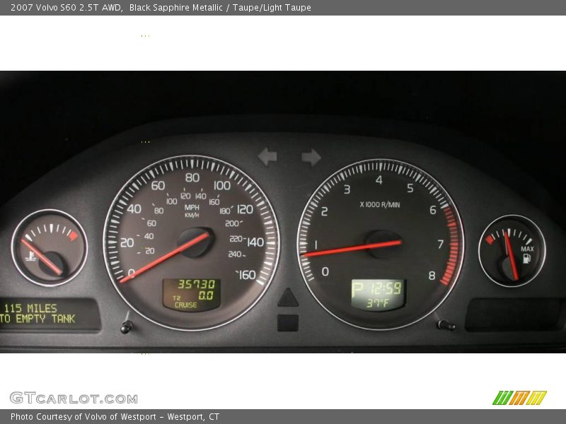 Black Sapphire Metallic / Taupe/Light Taupe 2007 Volvo S60 2.5T AWD