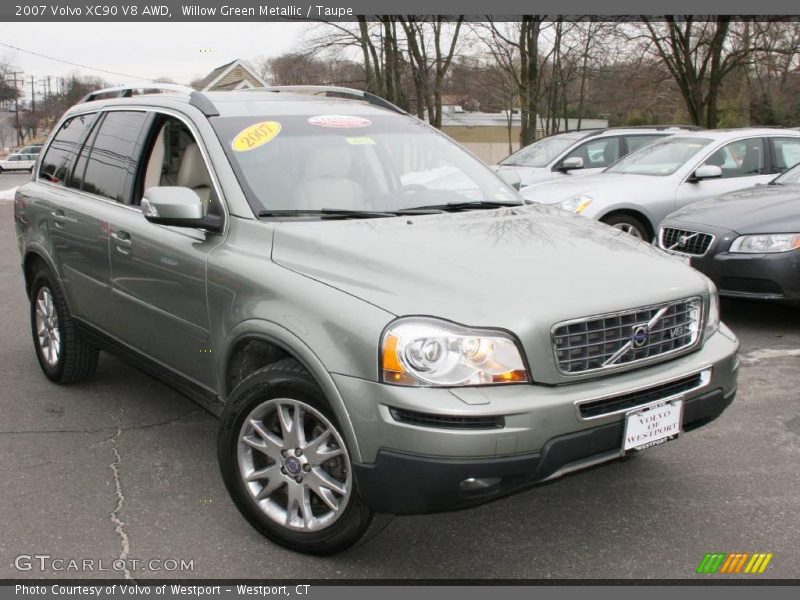 Willow Green Metallic / Taupe 2007 Volvo XC90 V8 AWD