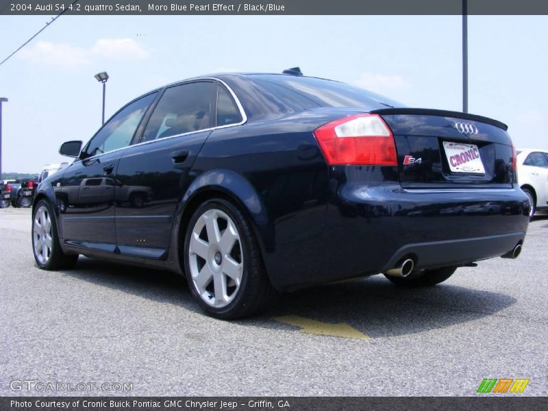 Moro Blue Pearl Effect / Black/Blue 2004 Audi S4 4.2 quattro Sedan