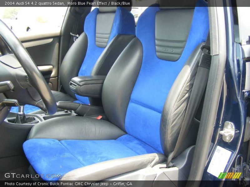 Moro Blue Pearl Effect / Black/Blue 2004 Audi S4 4.2 quattro Sedan